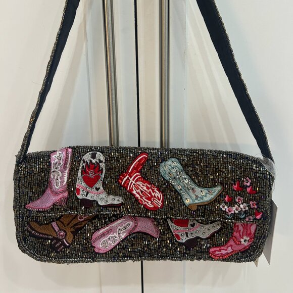 Handcrafted in India Beaded Bag Western Cowboy Boots New Release Tik Tok Viral - Picture 3 of 6